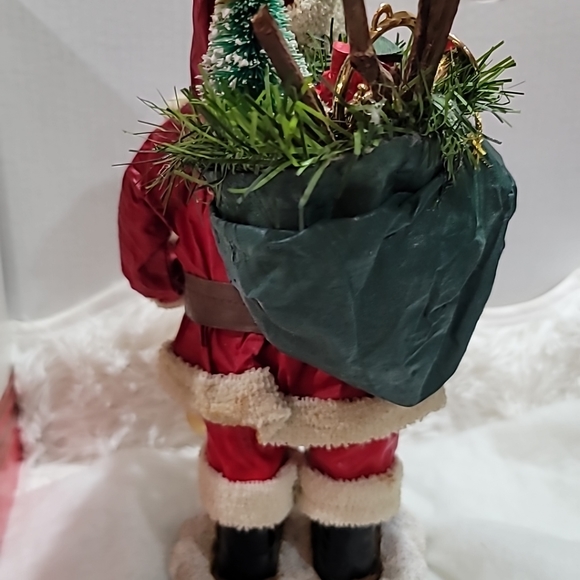 VTG Kurt S. Adler Santa's World Fabric Mache 12" Centerpiece Figurine in OG Box - Picture 9 of 16